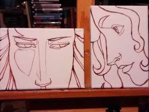 2 small canvases