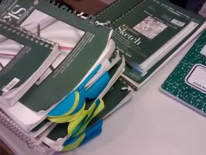 Some of my working sketchbooks... (Representing probably 20 years of work. Some artists use WAY more than this in that much time!)